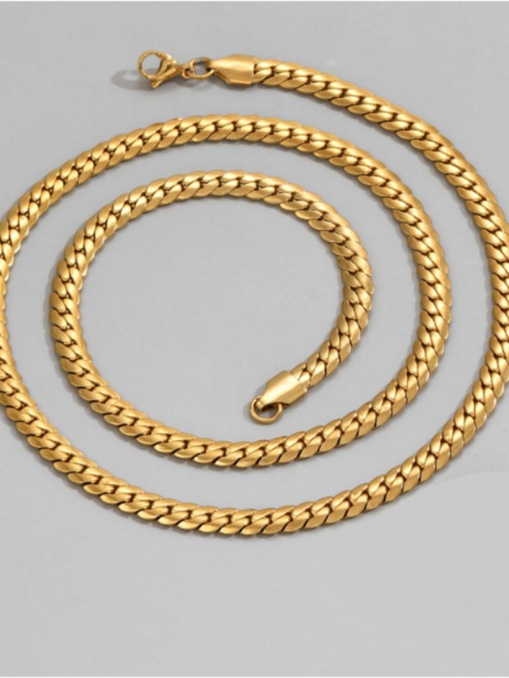 3/$35 NWT Men's Gold Stainless Steel Cuban Link Chain Necklace 5mm - Picture 4 of 6